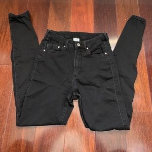High Waist Skinny Black Jeans